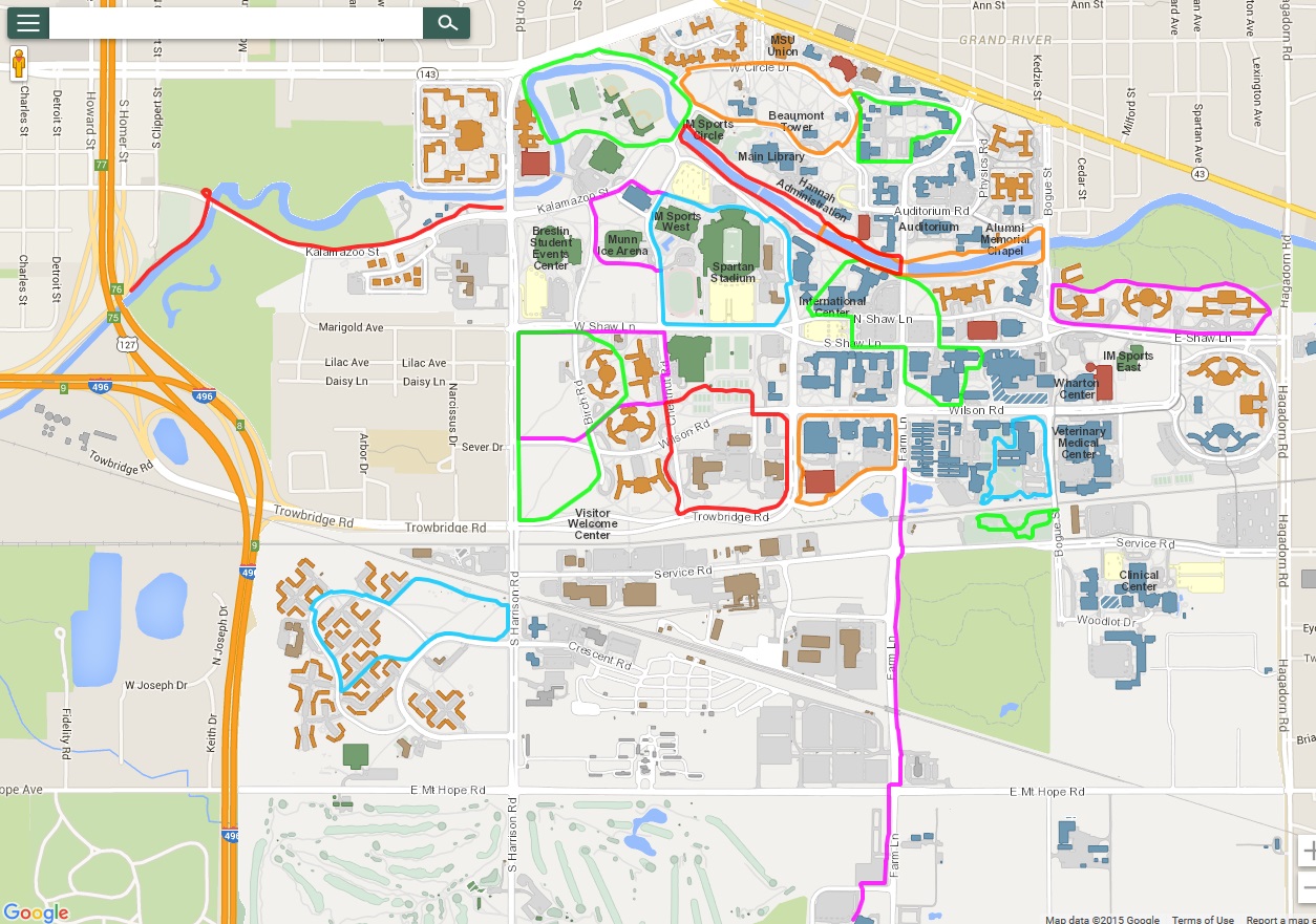 campus jogging loops