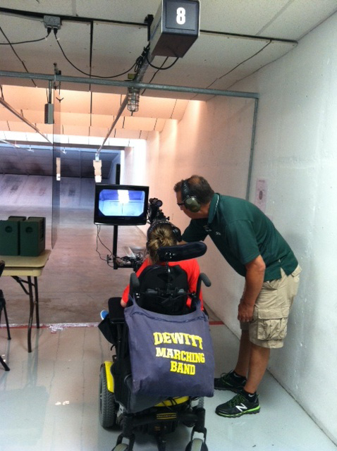 Katie shooting 22 rifle