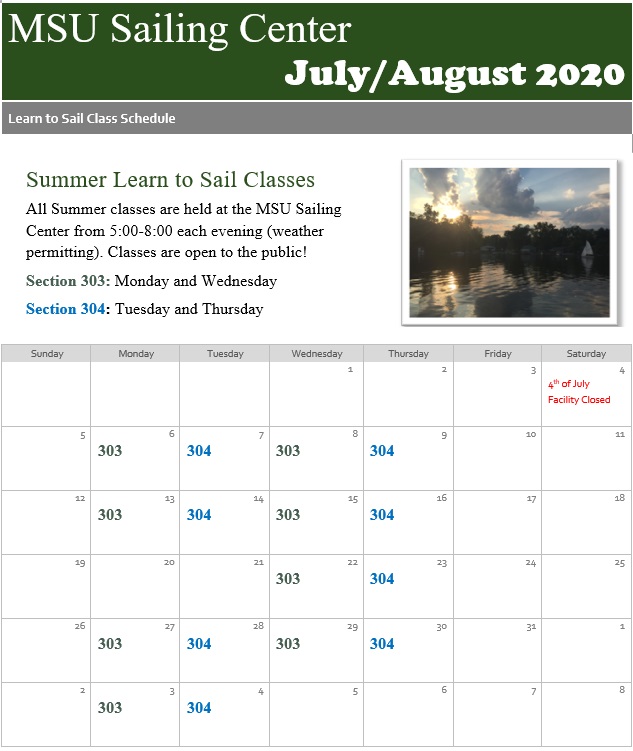 Msu Course Schedule Examples And Forms Gambaran