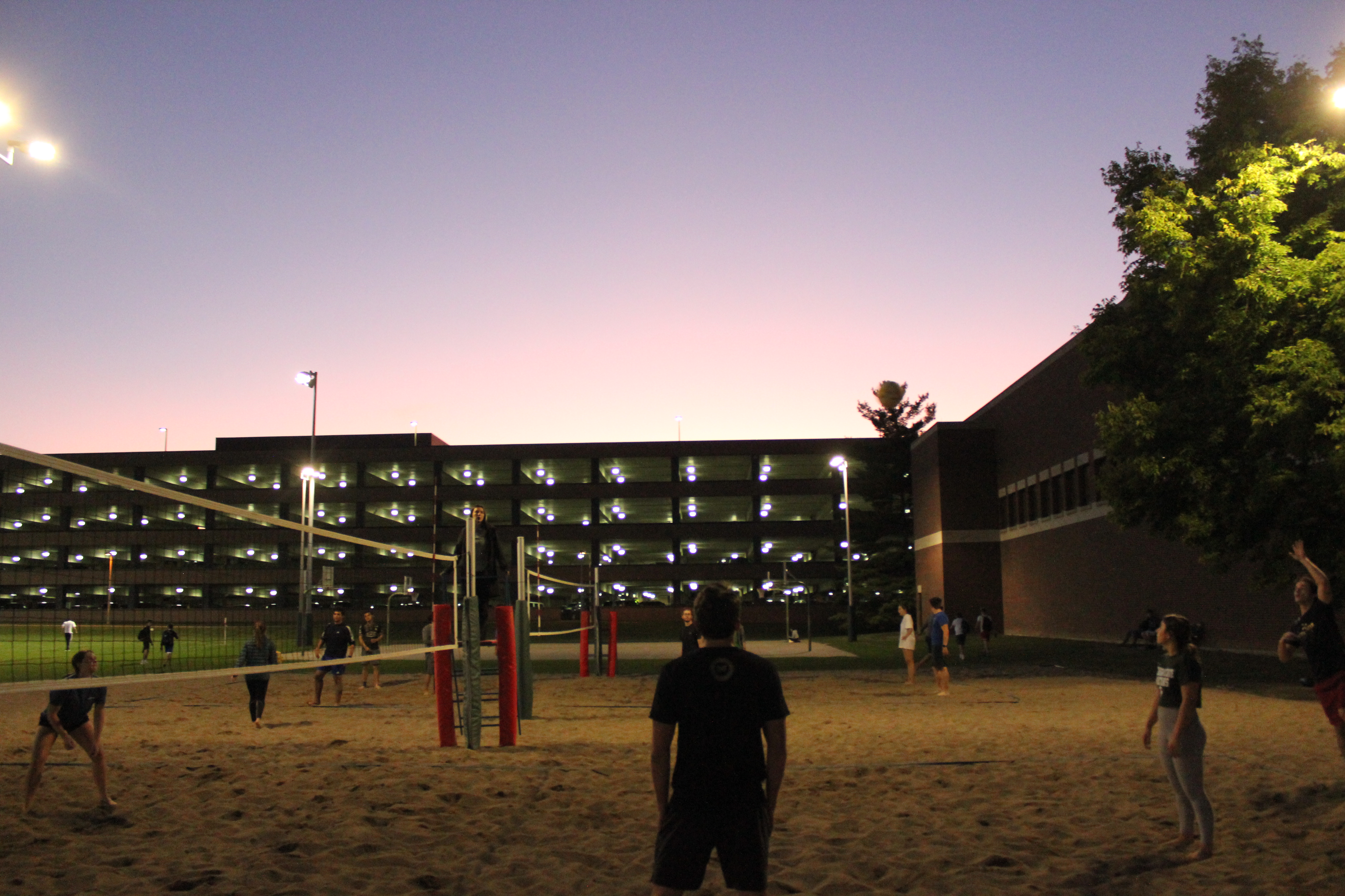 Sunset over the IM East Volleyball Courts