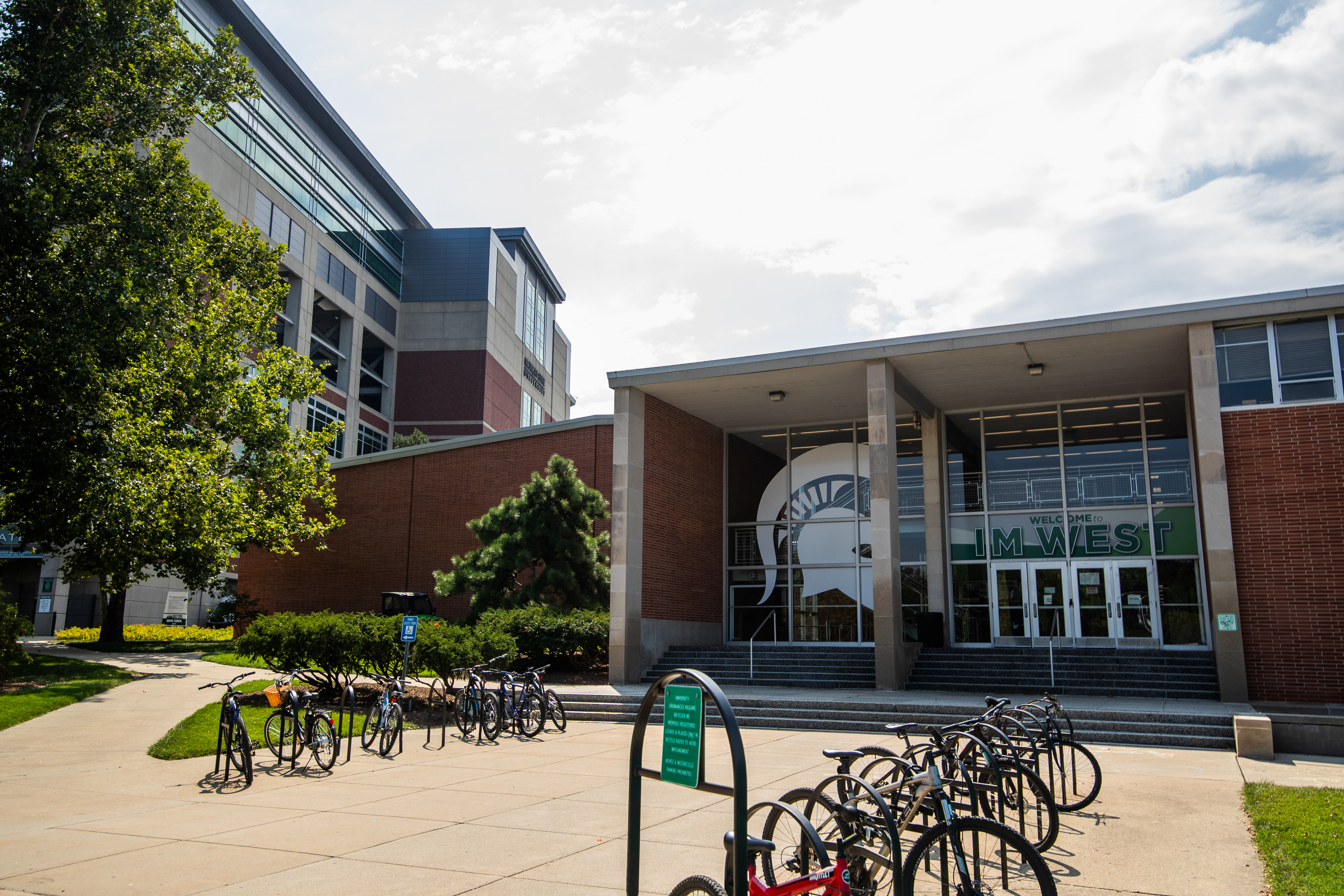 Exterior of IM West next to Spartan Stadium
