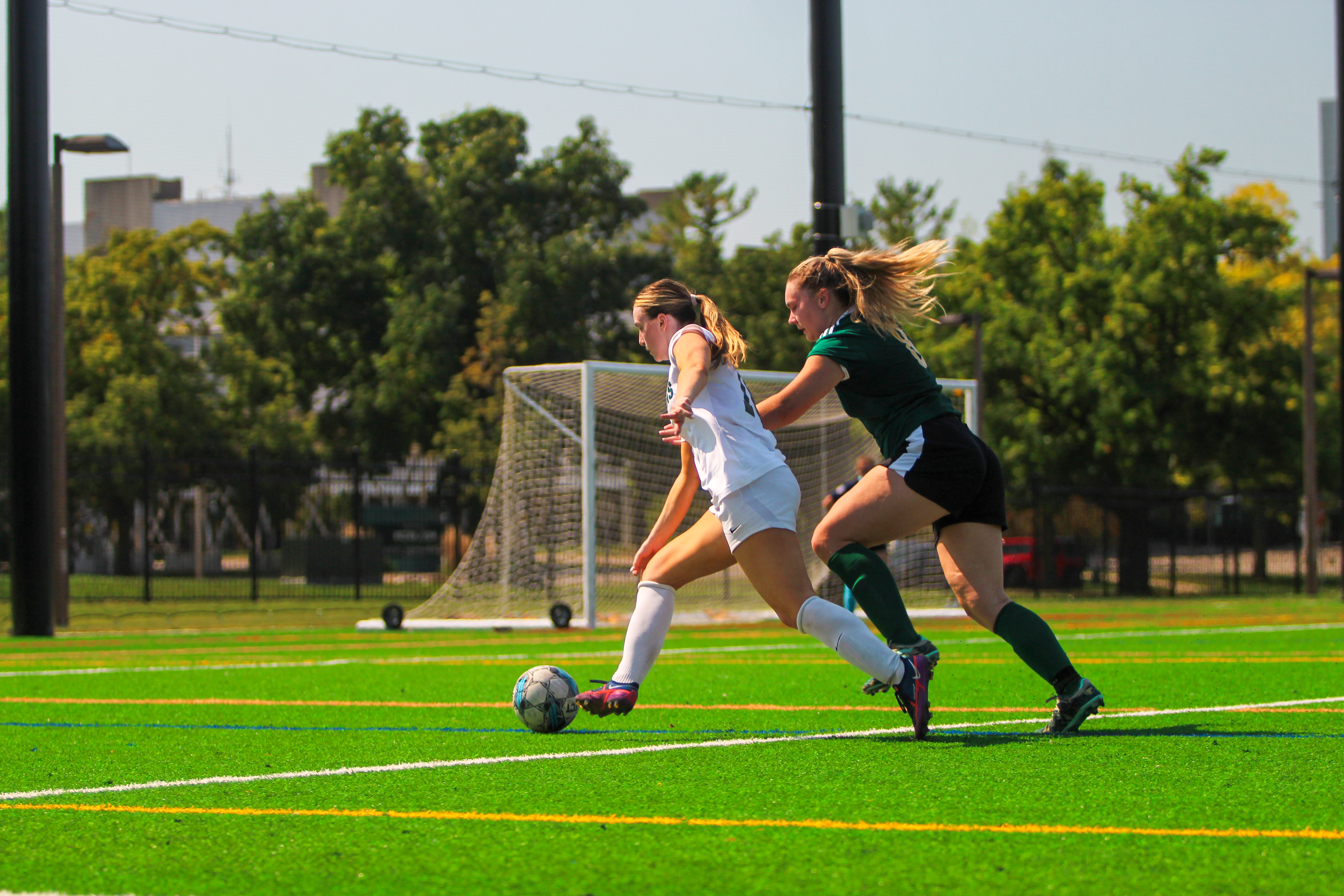 Action Shot of Womens Soccer