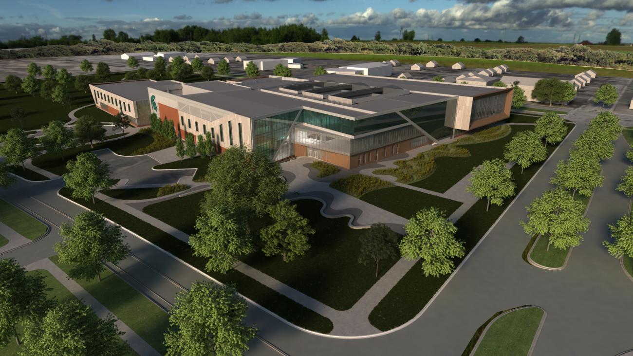 New MSU Recreation and Wellness Center Building Rendering
