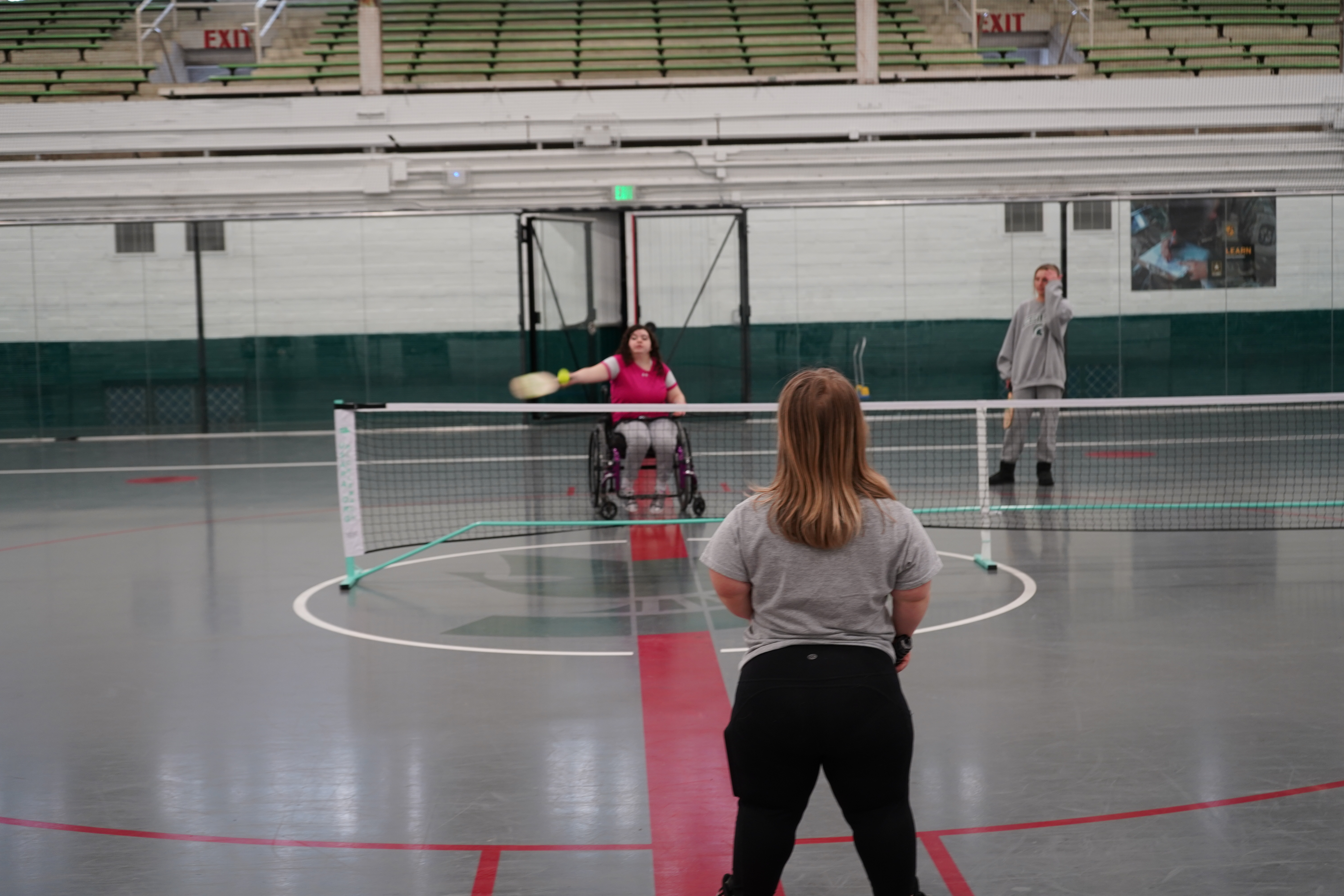 People playing pickleball 