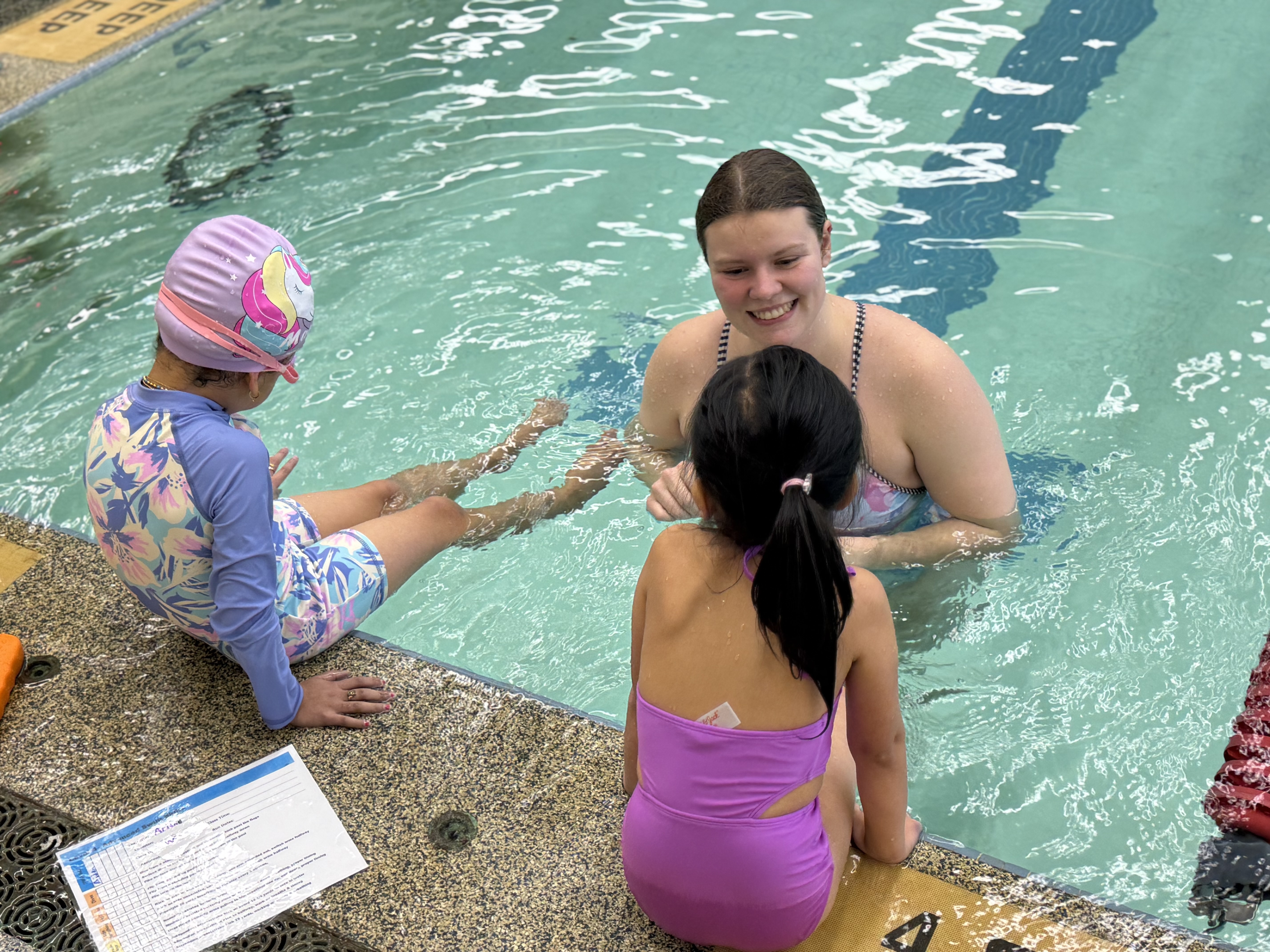 Instructor with students