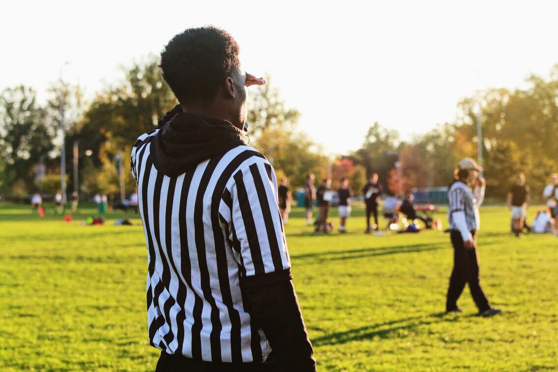 IM Sport official at flag football