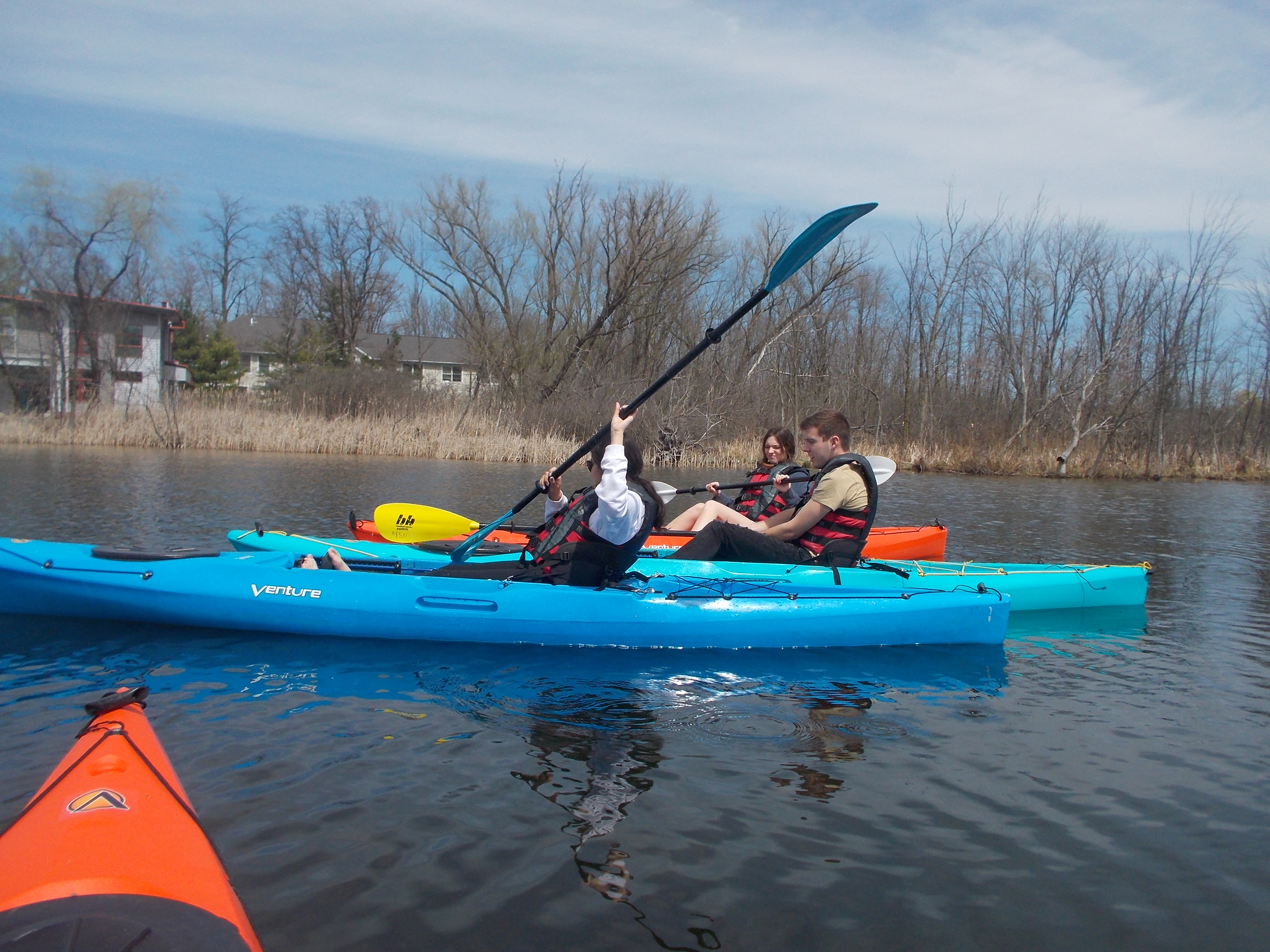 Kayaks on the water