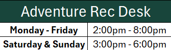 ARC Rental Desk Hours