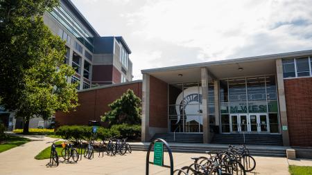 Exterior of IM West next to Spartan Stadium