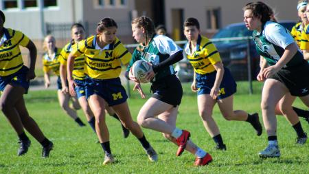 Women's Rugby Action Shot 