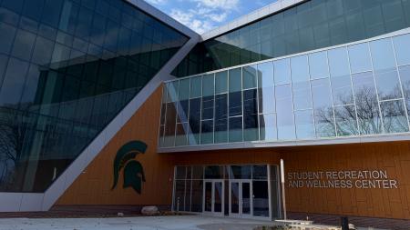 Entrance to the Student Recreation and Wellness Center 